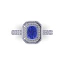 14k White Gold Tanzanite Ring 1.13 CTW