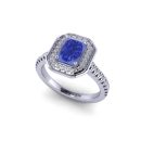 14k White Gold Tanzanite Ring 1.13 CTW