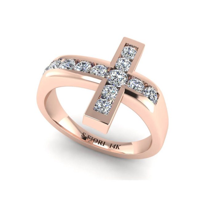 14k Rose Gold Diamond Ring 0.50 CTW