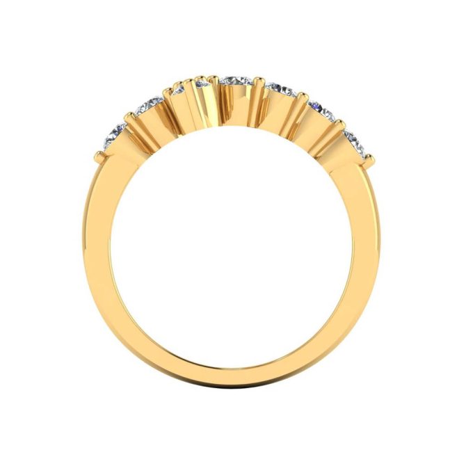 14k Yellow Gold White Diamond Ring 1.10 CTW