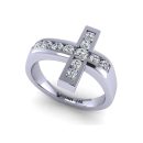 14k White Gold White Diamond Ring 0.60 CTW