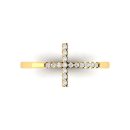 14k Yellow Gold Diamond Ring 0.14 CTW