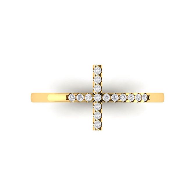 14k Yellow Gold Diamond Ring 0.14 CTW