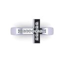 14k White Gold White Diamond Band 0.20 CTW