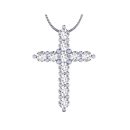 14k White Gold Diamond Pendant