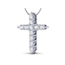 14k White Gold Diamond Pendant