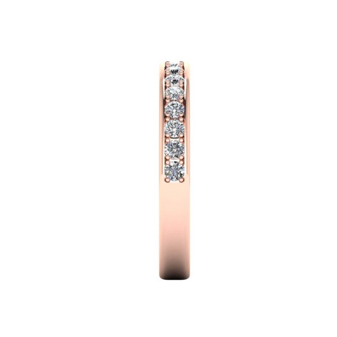 14k Rose Gold Diamond Victoria Band 0.25 CTW