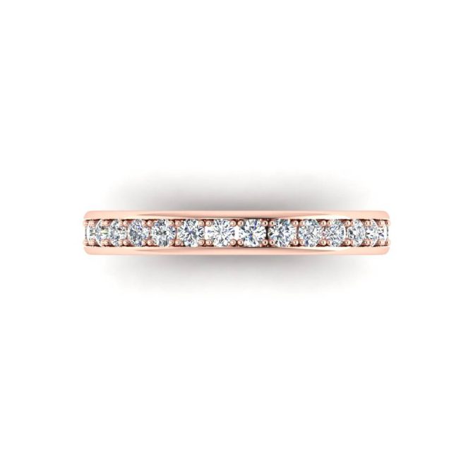 14k Rose Gold Diamond Victoria Band 0.25 CTW