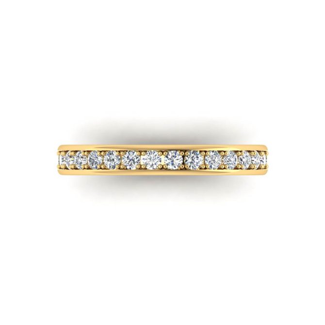 14k Yellow Gold Diamond Victoria Band 0.25 CTW