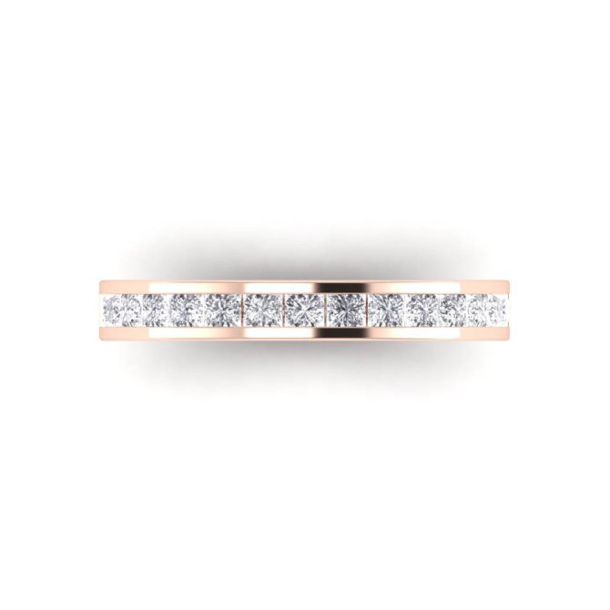 14k Rose Gold Diamond Victoria Band .80 CTW