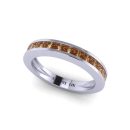 14k White Gold Diamond Victoria Band 0.80 CTW