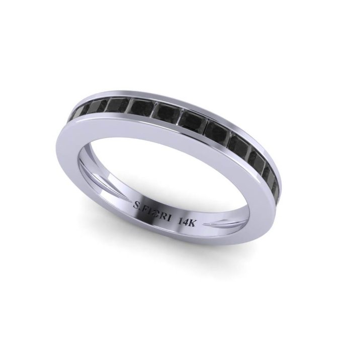 14k White Gold Diamond Victoria Band 1.06 CTW