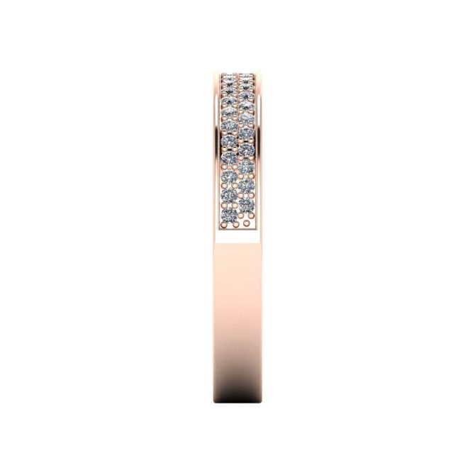 14k Rose Gold Diamond Victoria Band 0.30 CTW