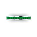 14k White Gold Princess-cut Emerald Victoria Band 0.72 CTW