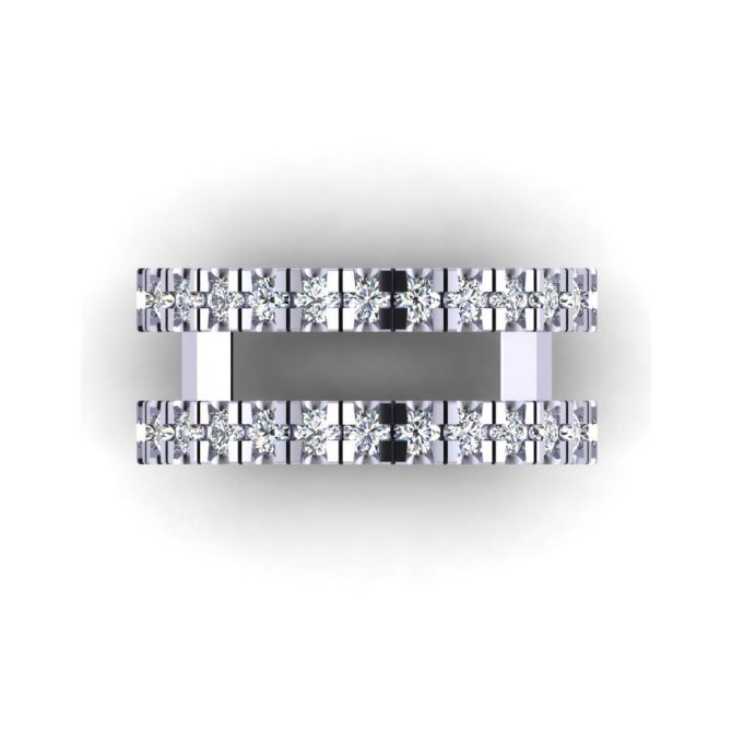 14k White Gold Victoria Amelia Ring 0.80 CTW