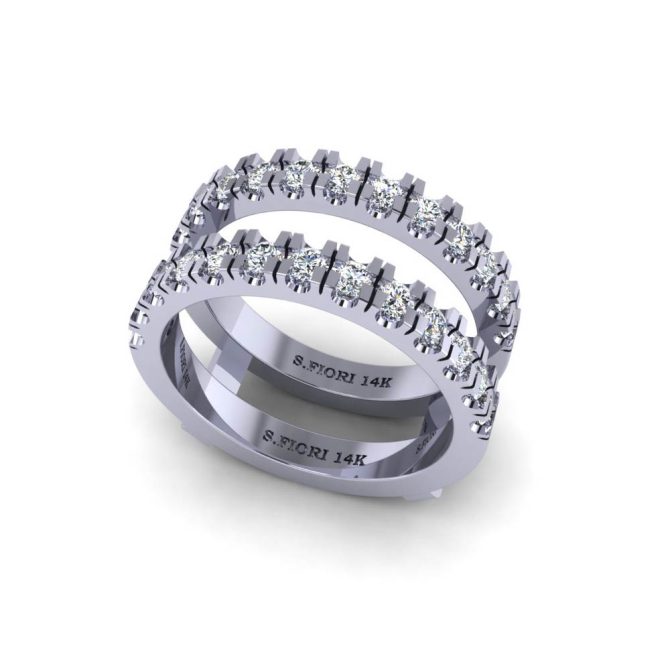 14k White Gold Victoria Amelia Ring 0.80 CTW