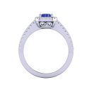 14K White Gold Emerald Cut Tanzanite Ring 1.45 CTW