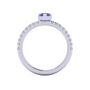 14k White Gold Heart Tanzanite Ring 0.71 CTW