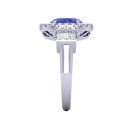 14k White Gold Oval Cut Tanzanite Ring 2.55 CTW