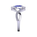 14k White Gold Pear Cut Tanzanite Ring 1.54 CTW