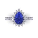 14k White Gold Pear Cut Tanzanite Ring 1.89 CTW