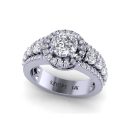 14k White Gold White Diamond Ring 2.03 CTW