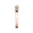 14k Rose Gold Princess Cut Cognac Diamond Band 0.75 CTW