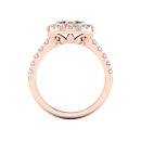 14k Rose Gold Cognac Diamond Ring 0.80 CTW