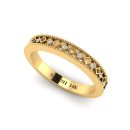 14k Yellow Gold Diamond Victoria Band 0.07 CTW