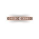 14k Rose Gold White Diamond Victoria Band 0.06 CTW