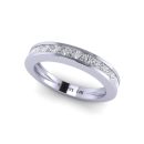 14k White Gold White Diamond Victoria Band 0.81 CTW