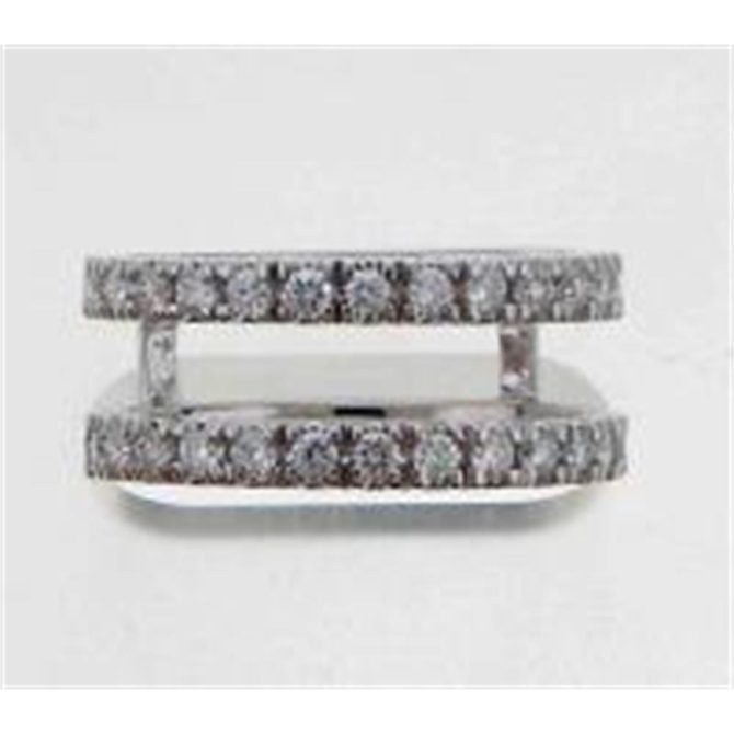 14k WHITE Gold Victoria Amelia Ring 0.80 CTW