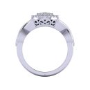 14K White Gold Round Cut White Diamond Ring .30 CTW