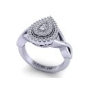 14K White Gold Round Cut White Diamond Ring .30 CTW