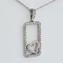 14K White Gold Pendants 0.60 CTW