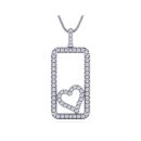 14K White Gold Pendants 0.60 CTW