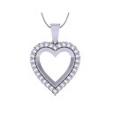 14K White Gold Pendants 0.43 CTW