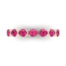 Round Brilliant Cut Pink Sapphire Ring in 14k Rose Gold 0.77 Carat