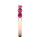 Round Brilliant Cut Pink Sapphire Ring in 14k Rose Gold 0.77 Carat
