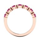 Round Brilliant Cut Pink Sapphire Ring in 14k Rose Gold 0.77 Carat