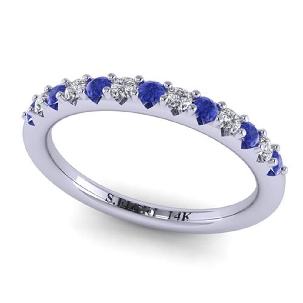 14k White Gold Cut Tanzanite Ring 0.33 Carat