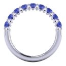 Round Brilliant Cut Tanzanite Rings in 14k White Gold 1.00 Carat