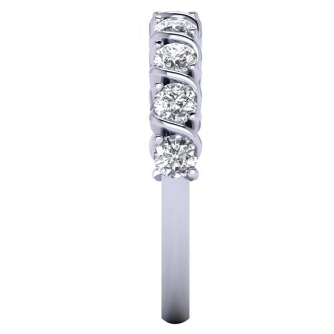 Round Brilliant Cut White Diamond Lab Ring in 14k White Gold 1.00 Carat