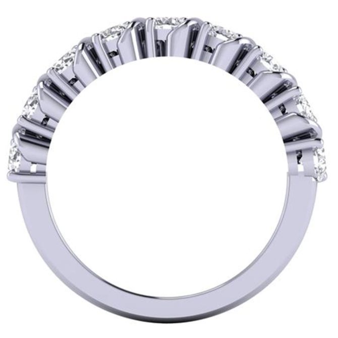 Round Brilliant Cut White Diamond Lab Ring in 14k White Gold 1.00 Carat