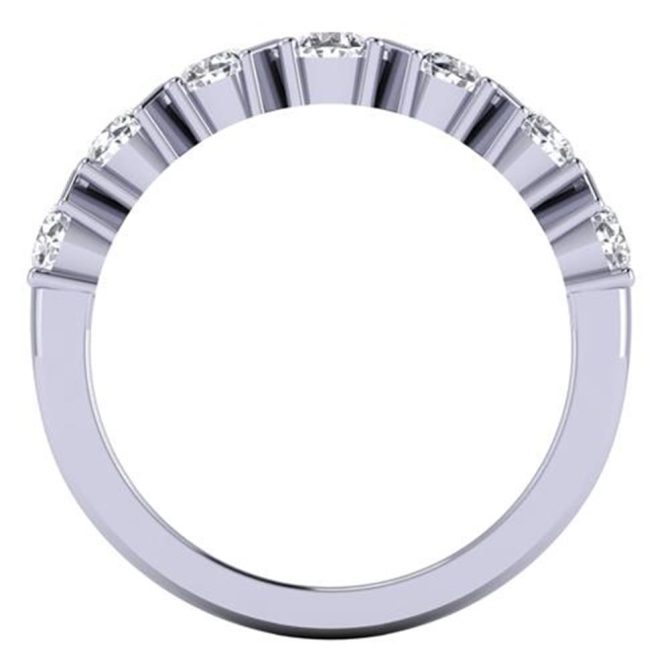 Round Brilliant Cut White Diamond Lab Ring in 14k White Gold 0.80 Carat