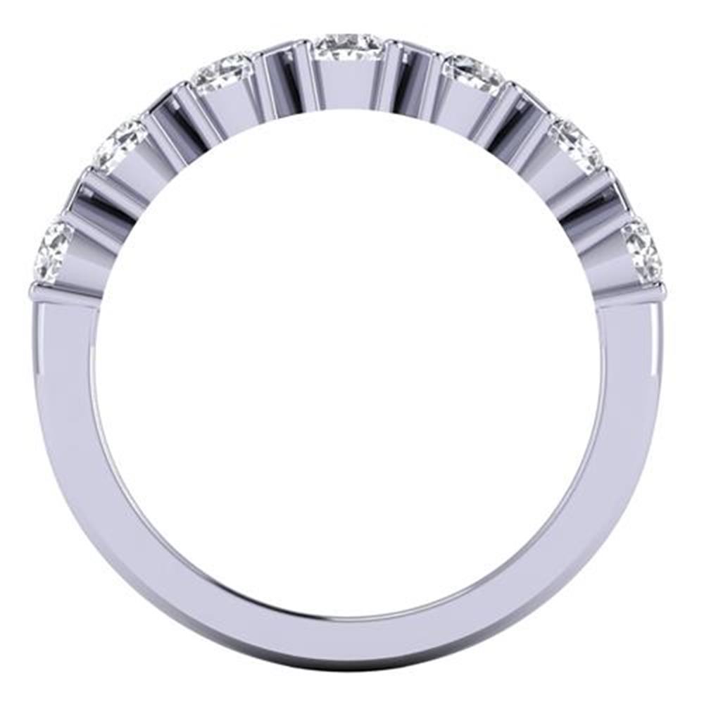 Round Brilliant Cut White Diamond Lab Ring in 14k White Gold 0.80 Carat