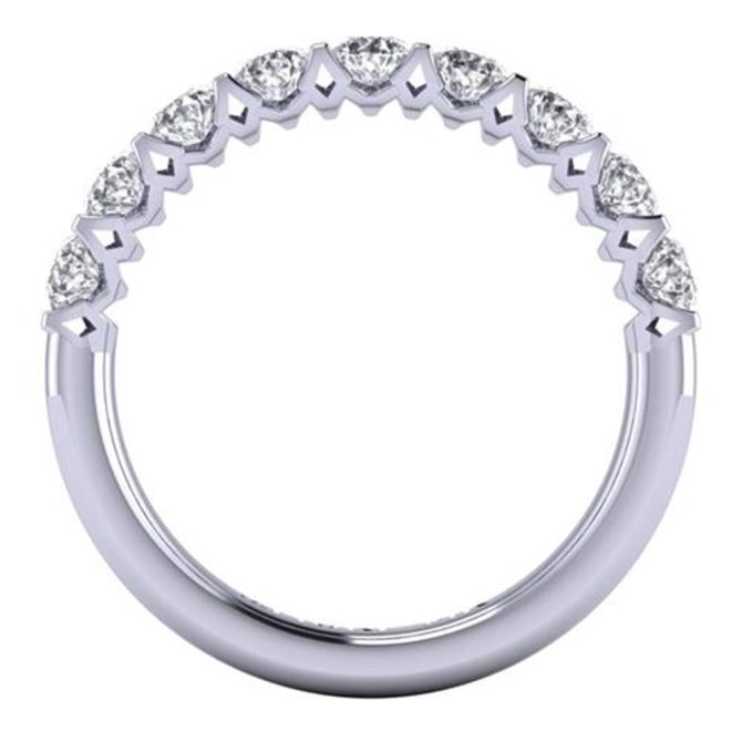 Round Brilliant Cut White Diamond Lab Ring in 14k White Gold 1.00 Carat