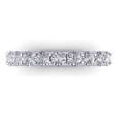 Round Brilliant Cut White Diamond Lab Ring in 14k White Gold 1.00 Carat