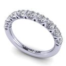 Round Brilliant Cut White Diamond Lab Ring in 14k White Gold 1.00 Carat