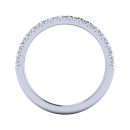 Round Cut White Diamond Lab Ring in 14k White Gold 0.60 Carat